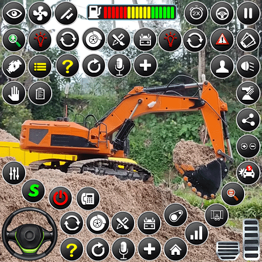 သဲ excavator jcb ထရပ်ကား 3d