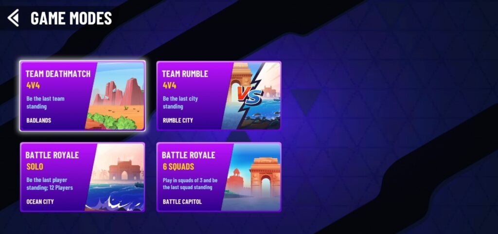 Battle stars game modes