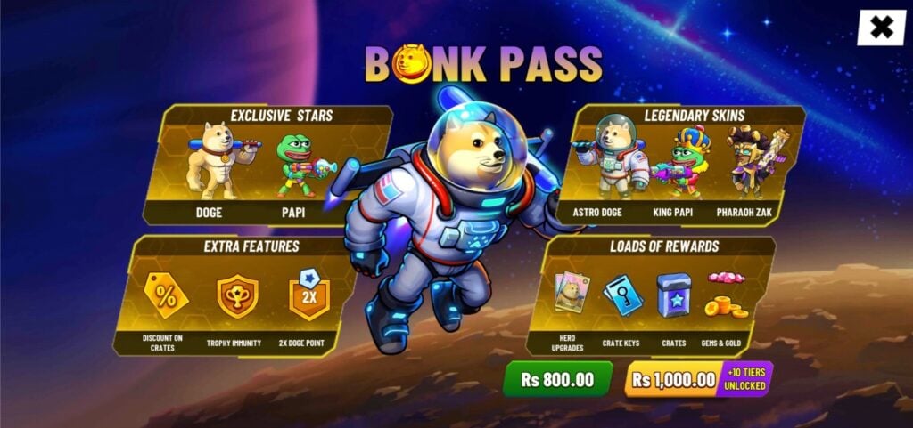 Bonk Pass Battle Stars