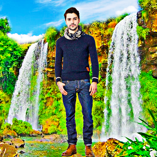 Waterfall photo editor frames