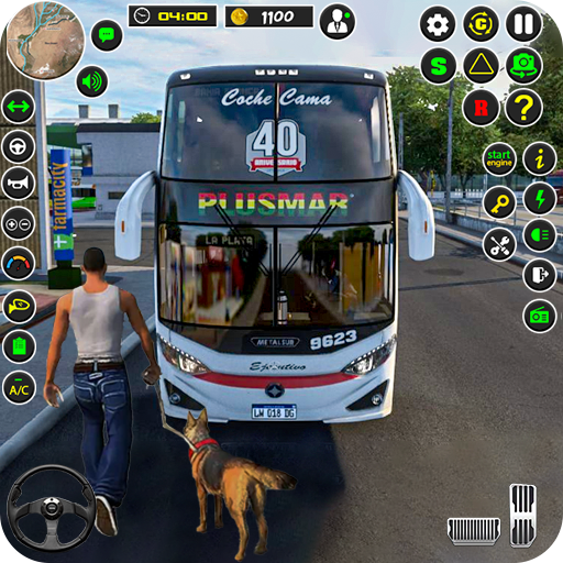 Jeu de course de bus d'autocar