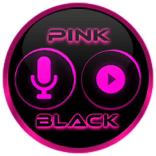 Flat Black and Pink Icon Pack