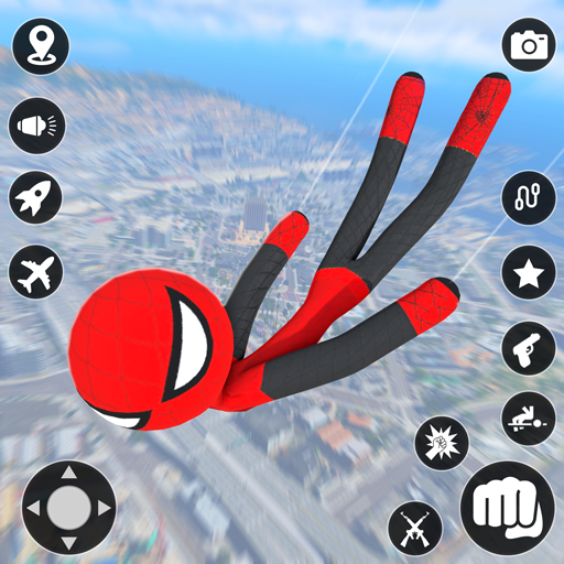 Stickman Touw Held Spider Spel