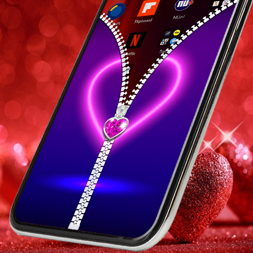 Heart Zipper Screen Lock