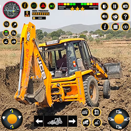 simulator penggali salji: jcb