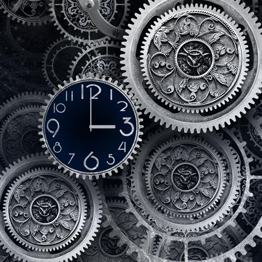 FREE Black Clock LiveWallpaper